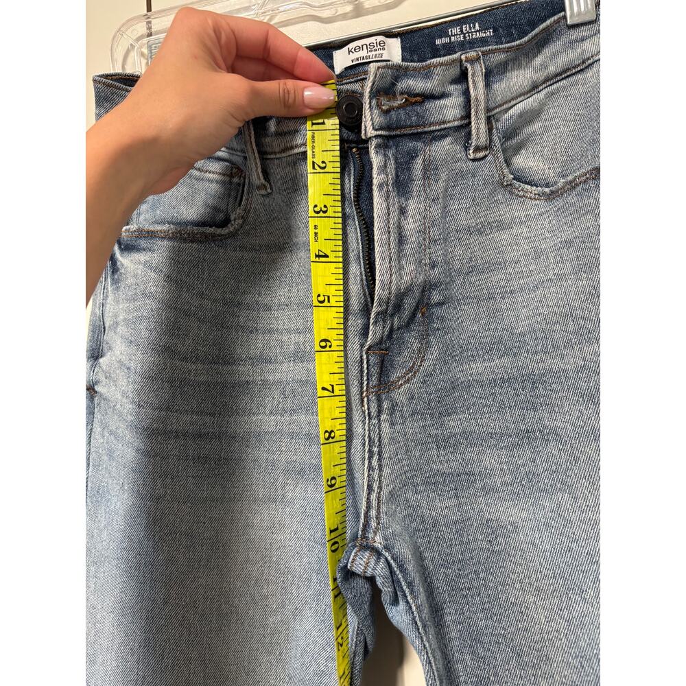 Kensie Women's Ella High Rise Straight Jeans Light Wash Size 8/29 - Picture 5 of 9